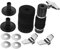 Milisten 1 Juego Kit de accesorios de platillo kit de batería pad de platillos de fieltro platillos de batería accesorios de caja kit de platillo de almohadilla de tambores Metal Negro