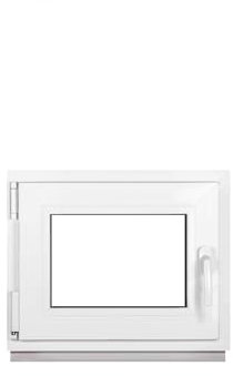Framex Ventana pequeña para sótano, 55 x 45 cm (550 x 450 mm), 3 compartimentos (32 mm), color blanco