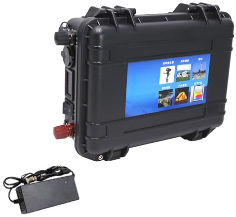 JHKJ Lithium-Batterie 12V 60Ah 80Ah 100Ah 120Ah 150Ah 200Ah Outdoor-Antriebsbatterie 24V 60Ah 100Ah Angelbootbatterie für 720W-2400W Motorkits,12v60ah