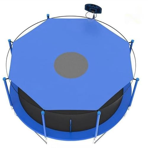 Machify Trampolin-Abdeckung 14 ft, Outdoor-Abdeckung mit 12,8 ft Diagonalmaß für 6 gerade Stangen, silberbeschichtetes Sonnendach mit Netzfenster für Sprünge im Garten und Hinterhof