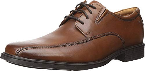 Clarks Tilden Walk, Scarpe Stringate Uomo, Dark Tan Leather, 49 EU