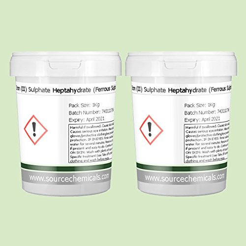 Iron II Sulphate Heptahydrate (Ferrous Sulphate) 2 x 1Kg (2Kg) Including Delivery
