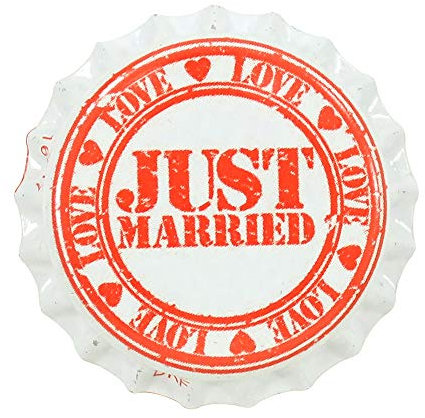 Dekohelden24 100 Kronkorken Just Married