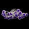 Doitsa 20 Pcs Bijoux Epingle à Cheveux Mariage en Forme de Fleur Broche Cheveux Forme de U Pince à Cheveux Clips Cheveux Accessoires Mariages Soirée Anniversaire Femme Fille (Violet)