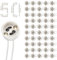 DiCUNO GU10 Base douille de lampe, 600℃ Résistant à la chaleur, Max 250V 300W, Douille en céramique et 15cm connecteur de fil de silicone, 50-Pack
