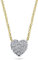 MIORE Schmuck Damen 0.09 Ct Diamant Halskette mit Kettenanhänger Herz aus Diamanten Brillanten Kette aus Gelbgold 18 Karat / 750 Gold
