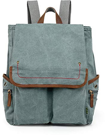 TSD Brand Atona Canvas Rucksack, Blaugrün/Ein Hauch von Paradies (Trace of Paradise), Einheitsgröße