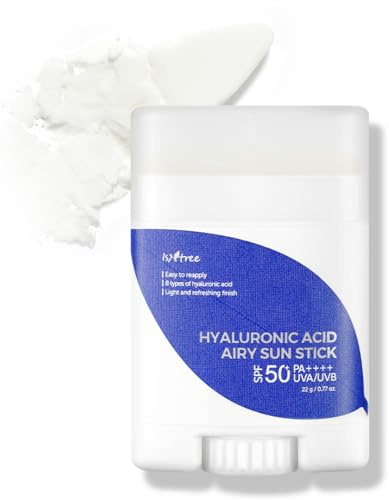 ISNTREE Hyaluronic Acid Airy Sun Stick - crème solaire idéale pour les déplacements avec SPF 50+