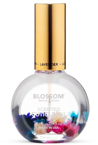 Blossom Cuticle Oil for Nails, Hydrating, Moisturizing, Scented Nail Oil Cuticle Care, Infused with Real Flowers, Made in USA, 0.92 fl. oz, Lavender