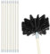 Chimney Kit Sweeping Drain Set, Pipeline Flue Cleaning Tool for Duct Vent with Flexible Rods and Replacement Brush Head, Fireplace Pipe Cleaning System,3.6 Meter(9×400mm)