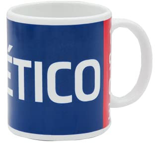Atlético de Madrid - Taza Desayuno de Cerámica en Caja, Producto Oficial, Capacidad 300 ml, Color Rojo y Azul (CyP Brands)