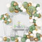124 Pezzi Palloncini Kit Ghirlanda Verdi e Oro Confetti Palloncini Lattice, Verde Palloncini Compleanno per Anniversario, Matrimonio, Battesimo Bambino, Decorazione Compleanno per Feste