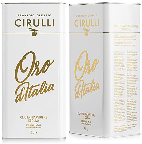 Frantoio Oleario Cirulli Olio Extravergine di Oliva Italiano, Estratto a Freddo, Olio d'oliva EVO Italiano con Aroma Fruttato Lattina (2 Lattine da 5 Litri)