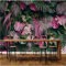 Yimesoy Custom Pink Green Tropical Rainforest Plant Leaves 3D Photo Wallpapers for Living Room Bedroom Restaurant Cafe Decor Wall Paper 3D 350Cm(W)×245Cm(H)