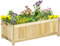 Outsunny Jardinière sur Pied Pliable bac à Fleurs dim. 70L x 30l x 25H cm Corps Aspect Lattes Bois Sapin pré-huilé