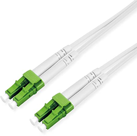 ROLINE LWL-Kabel Duplex, 9/125µm OS2, LC/LC, stahlarmiert, LSOH, weiß, 3 m