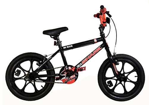 XN Urban Shark Kids 16 BMX Bike - Gloss Black/Red