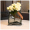 Kaitnax Vase en Verre épais en Forme de Sac à Main Transparent pour décoration d'intérieur, bibliothèque, Table, Bureau, Salle de Bain