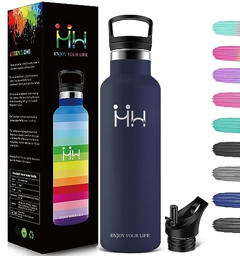 HoneyHolly Botella Agua Acero Inoxidable - 500ml Termica Sin BPA, 12H Caliente/24 Frío, para Niños & Adultos, Deporte, Oficina, Yoga, Ciclismo