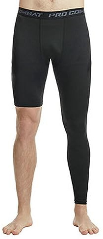 Herren Basketball Single Leg Tight Sporthose 1/2 One Leg Compression Pants Athletic Base Layer Unterwäsche