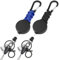 EOTW Schlüsselanhänger Ausziehbar,2 Stücke Schlüsselband Einziehbarer Ausweis mit 60cm Ausziehbar Stahlseil,Karabinerhaken Schlüsselring für Schlüssel, Gürtelclip und Kartenhalter,Schwarz + Blau