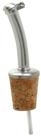 Tappo versatore dosatore con tappo - FROG, Edizione in metallo con clip e sughero naturale