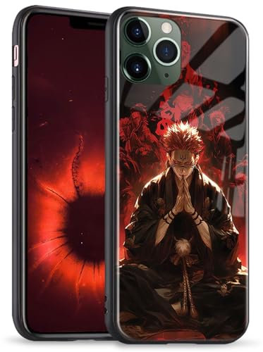 Generic Sukuna JJK Anime-Telefonhülle, Silikon, Rutschfest, Kratzfest, iPhone 7 bis 15 Pro Max