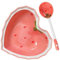 MAGICLULU 1ensemble Bol Et Cuillère à Motif Fraise Pour Salades Et Desserts Ustensiles Décoratifs Pour Cuisine Table