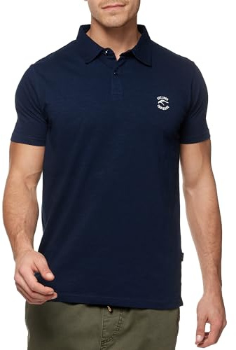 Indicode Herren INEddard Poloshirt aus 100% Baumwolle | Herrenpoloshirt Polokragen Baumwollshirt Navy, M