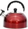 EMUKOEP 3L Stainless Steel Bottle Lightweight Whistling Kettle for Camping Trips Hiking Cooking Barbecue Festival (red)