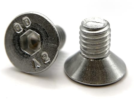 Vis M6x10 mm Tête Fraisée BTR en acier INOX A2 | Ø 6x10 mm - M6 x 10mm | Vis FHC à 6 pans creux (clé allen) ISO 10642 / DIN 7991 | Vis inoxydable A2 (V2A/304) : LOT DE 10 Pcs - Premium Fixation