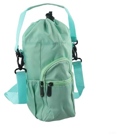 Funda aislante para botella de agua de tela Oxford, fácil de llevar para exteriores (verde)