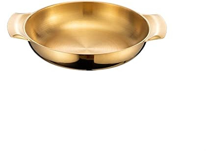CHFYIJYHM Big pots for Cooking Stainless Steel Seafood Rice Pot Home Cooking Paella Pan Picnic Snack Plates Cookware Saucepan Dry Pots with Handle for Kitchen