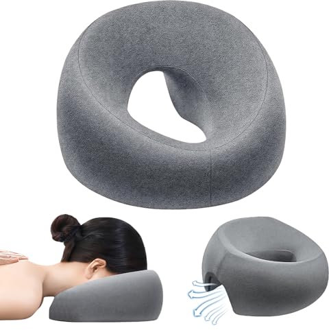 Cuscino Massaggio per lettino da Massaggio, Poggiatesta Professionale per Massaggi a Faccia in Giù, Poggiatesta per Massaggio Domestico, Memory Foam, Massaggio Corpo, Grigio