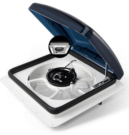 Brolteja Ventilador de Ventilación de Autocaravana, De Escape De Techo Para Autocaravana Con Luz LED,de techo para caravana con sensor de lluvia