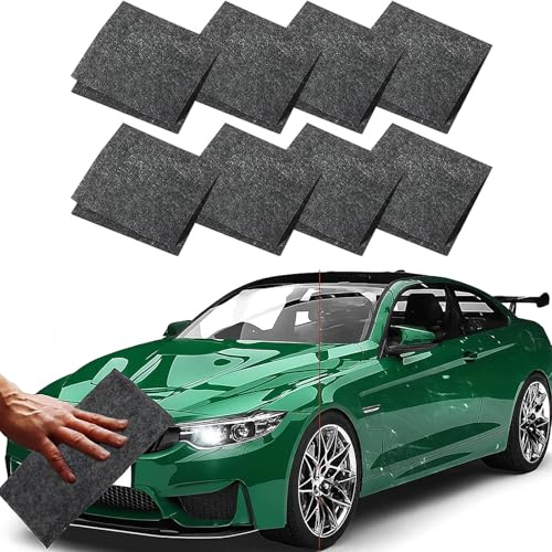 ANCANJSANFY 8 Stück Nano Sparkle Tuch Zur Kratzerentfernung, Mikrofaser Poliertuch Für Auto, Motorrad, Leichte Kratzer Entfernen Mit Hochglanz Effekt, Inklusive Polierfunktion (10 * 20cm)