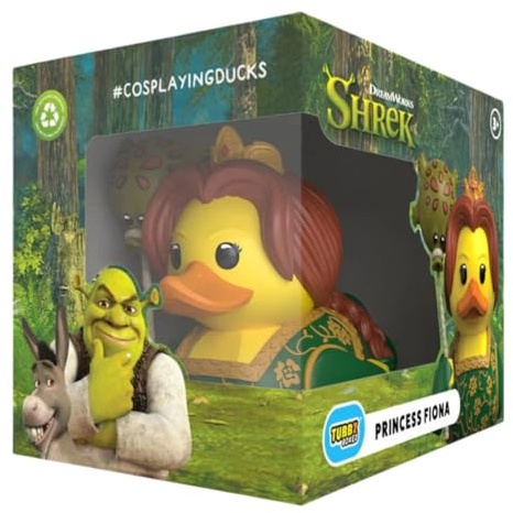 TUBBZ: Shrek - Fiona Rubber Duck Collectable Toy Boxed Edition 9 cm | Official Shrek Merchandise – Boxed Vinyl Figure for Display, Ogre Princess, Movie Fan Decor & Novelty Duck Gift