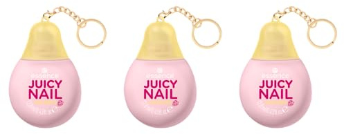 essence JUICY NAIL nail balm, Nr. 01, Nude, feuchtigkeitsspendend, glättend, pflegend, vegan, ohne Parabene, Nanopartikel frei, 3er Pack (3x12.8ml)