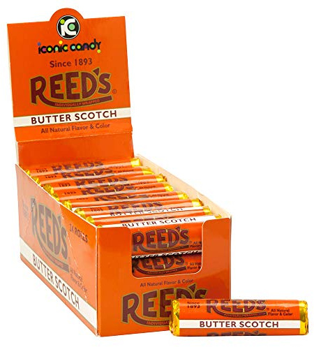 Reeds Hard Candy Rolls - Butterscotch 24ct.