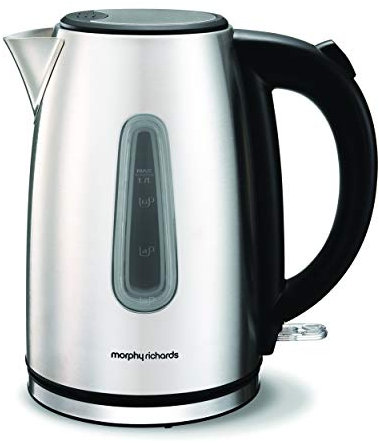 Morphy Richards M102777EE electric kettle 1.7 L 2200 W Black, Stainless steel