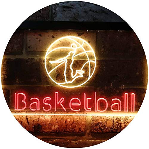 Basketball Club Illuminated Dual Color LED Barlicht Neonlicht Lichtwerbung Neon Sign Rot & Gelb 300 x 210mm st6s32-i0581-ry