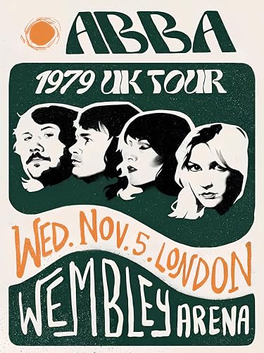 Poster Abba 1979 Tour London Wembley Arena - 30 x 40 cm