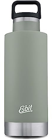 Esbit Isolierflasche Sculptor - Edelstahl Trinkflasche 750 ml in Grau - für warme und kalte Getränke