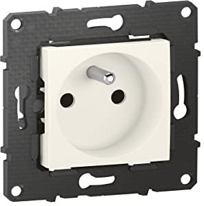 BTicino - Prise de courant Altège 16A avec connexion à bornes automatiques - finition Neige