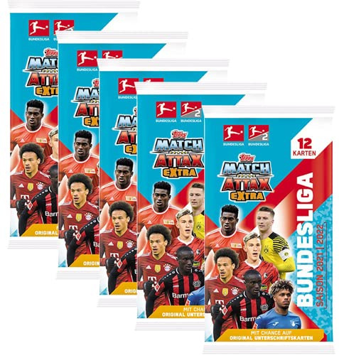 Topps Match Attax Extra Bundesliga Saison 2021/22 (5X Sammeltüten)