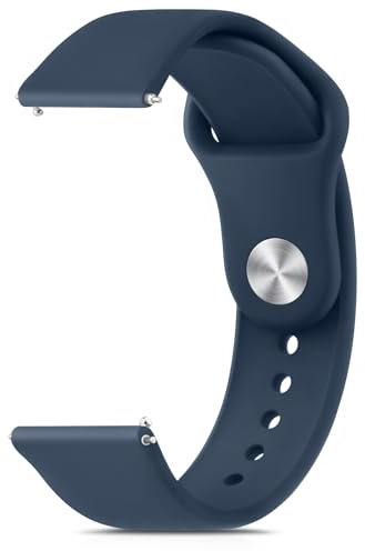 20mm 22mm Silicone Watch Strap for Women Men, Quick Release Replacement Strap with Stainless Steel Button Sport Watchbands Wrist Straps