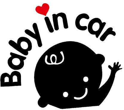 Autocollants Voiture,iSpchen 4pcs Sticker Voiture Baby in Car Autocollants Voiture Personnalisé Autocollant RéFléChissants Conseils Autocollants Avoir des Femmes Enceintes des BéBéS 17 * 14cm