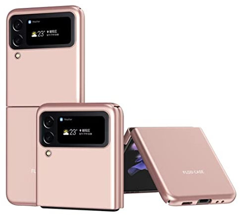 BoerHang Cover per Samsung Galaxy Z Flip 4, Anti-Graffi, Cover Protettiva per PC Ultrasottile Antiurto.(Oro rosa)