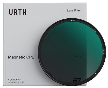 Urth 67mm Magnetic Circular Polarising (CPL) Lens Filter (Plus) | 20-Layer Nano-Coated, HD Optical Glass for Camera Lens polarisation