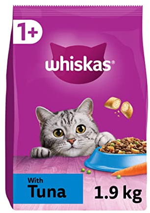 Whiskas 1+ Tuna, Adult Cat Dry Food, 1900g